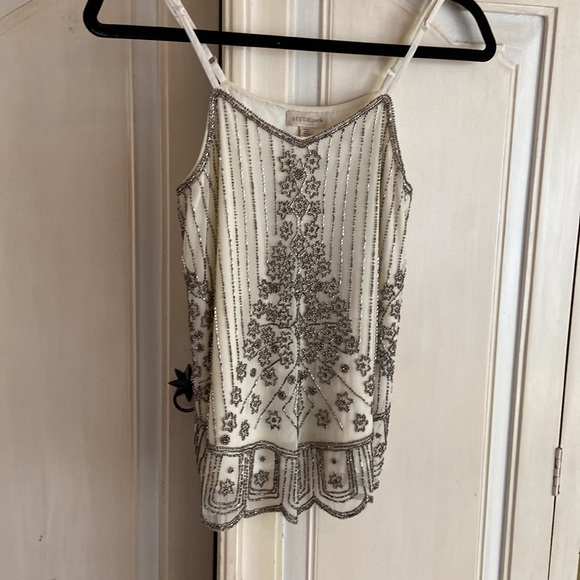 HYDE PARK-| VINTAGE CAMISOLE -Tank Top Beaded Unique S- M - Picture 2 of 6